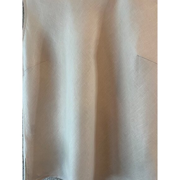 Sleeveless 100% Linen Blouse Size 16 Lightweight Textured Fabric Scoop Neck Top - Picture 5 of 9